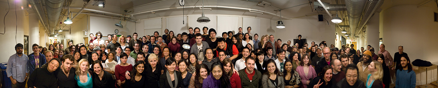Winter 2017 panorama photo of ITP students